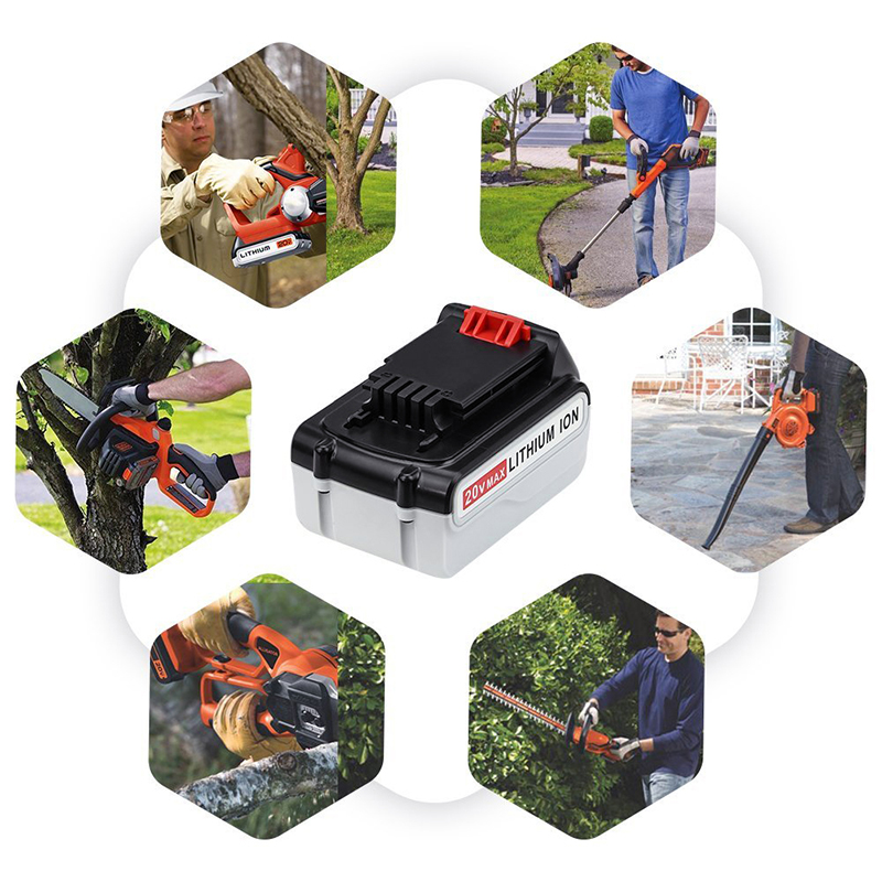 Li-ion 20V 4000mAh Replacement Batteries for Black & Decker LB20, LBX20, LBX4020, LB2X4020 Cordless Tools
