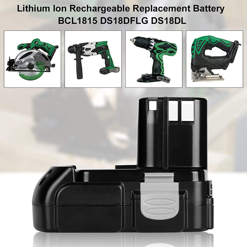 Li-ion 18V 2000mAh Repalcement Electric Drill Batteries for Hitach BCL1815, BCL1820