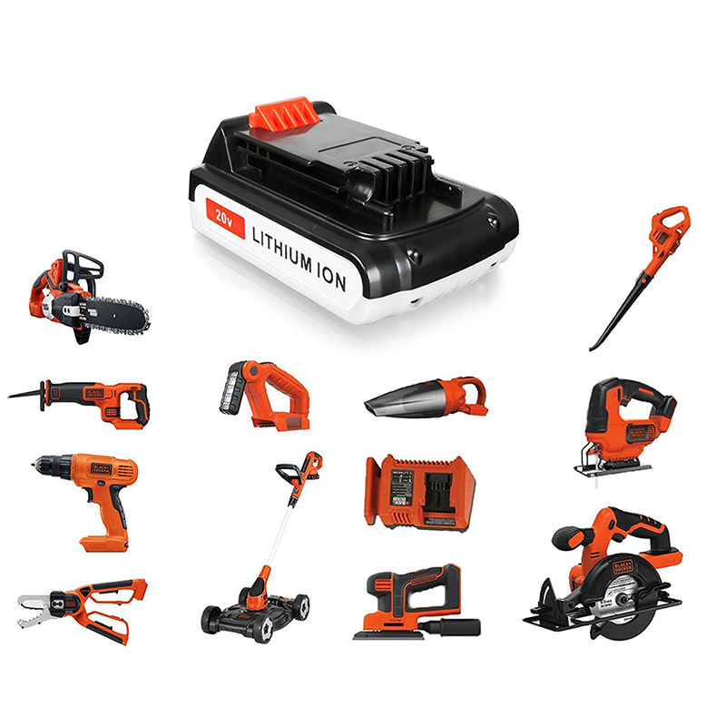 A series of rechargeable and recycling used power tool batteries in your life